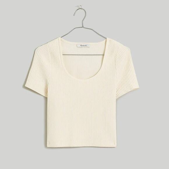 Madewell Ottoman Crop Sweater Tee - Picture 1 of 4